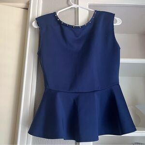 Forever 21 women's dressy or casual navy top/ blouse.
